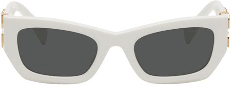 miu miu sunglasses white